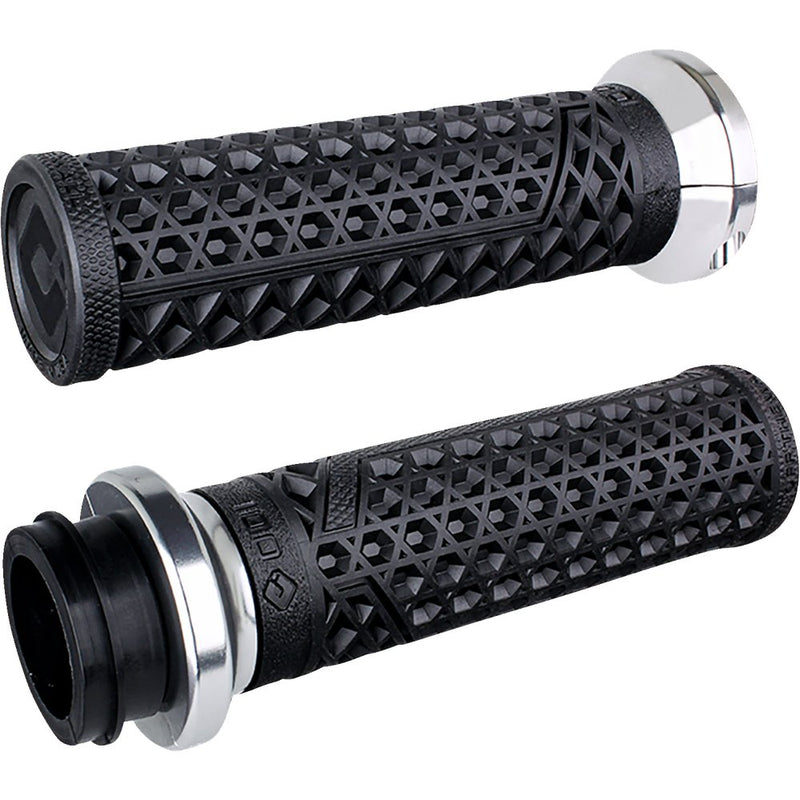 Odi Vans Harley Davidson Grips - TBW - Black/Silver V31VHTWB-S