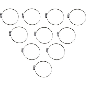 PARTS UNLIMITED Hose Clamps - Embossed - 70-90 mm - 10 Pack T03-6261-10