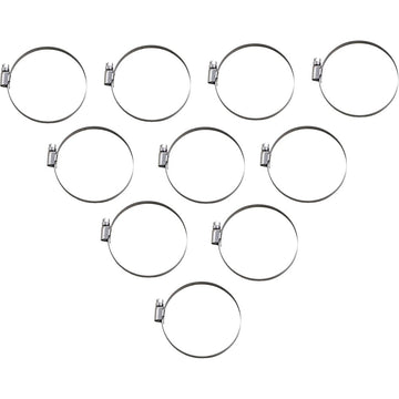 PARTS UNLIMITED Hose Clamps - Embossed - 60-80 mm - 10 Pack T03-6260-10