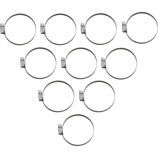 Parts Unlimited Hose Clamps - Embossed - 50-70 mm - 10 Pack T03-6259-10
