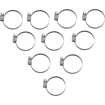 PARTS UNLIMITED Hose Clamps - Embossed - 32-50 mm - 10 Pack T03-6257-10