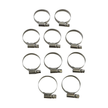 PARTS UNLIMITED Hose Clamps - Embossed - 20-32 mm - 10 Pack T03-6255-10