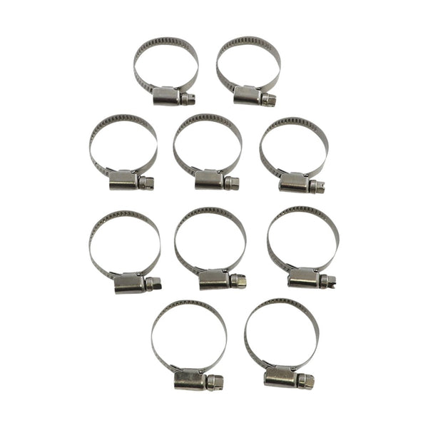 Parts Unlimited Hose Clamps - Embossed - 20-32 mm - 10 Pack T03-6255-10