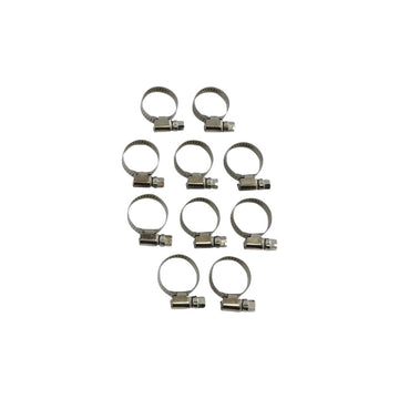 PARTS UNLIMITED Hose Clamps - Embossed - 12-22 mm - 10 Pack T03-6253-10