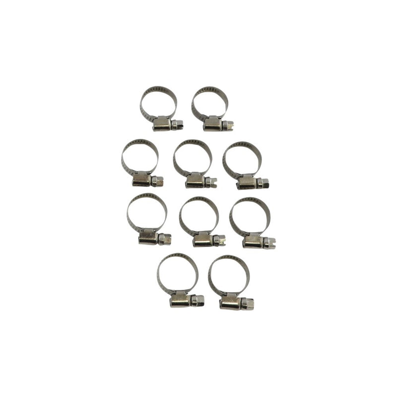 Parts Unlimited Hose Clamps - Embossed - 12-22 mm - 10 Pack T03-6253-10