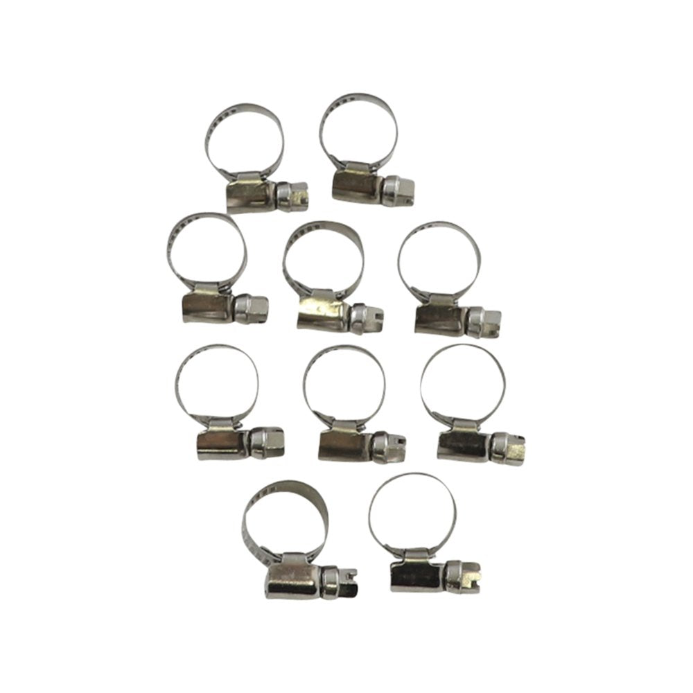 PARTS UNLIMITED Hose Clamps - Embossed - 10-16 mm - 10 Pack T03-6252-10
