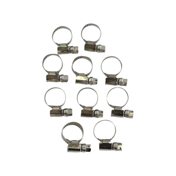 PARTS UNLIMITED Hose Clamps - Embossed - 10-16 mm - 10 Pack T03-6252-10