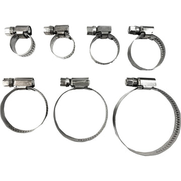 PARTS UNLIMITED Hose Clamps - Embossed - 8-12 mm - 10 Pack T03-6251-10