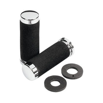 PARTS UNLIMITED Cruiser Grips - Foam - 7/8" - 140 mm - Chrome L99-90921