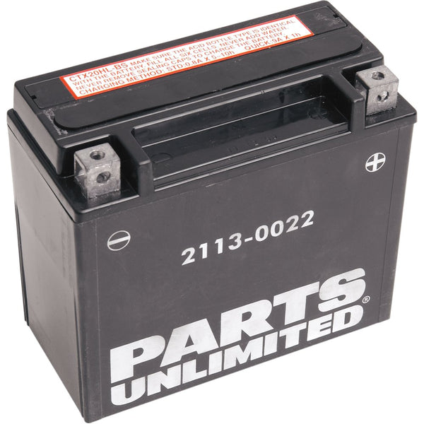 Parts Unlimited AGM Battery - YTX20HL-BS .948 L CTX20HL-BS