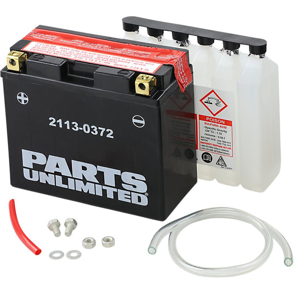 Parts Unlimited AGM Battery - YT12B-BS CT12B-BS