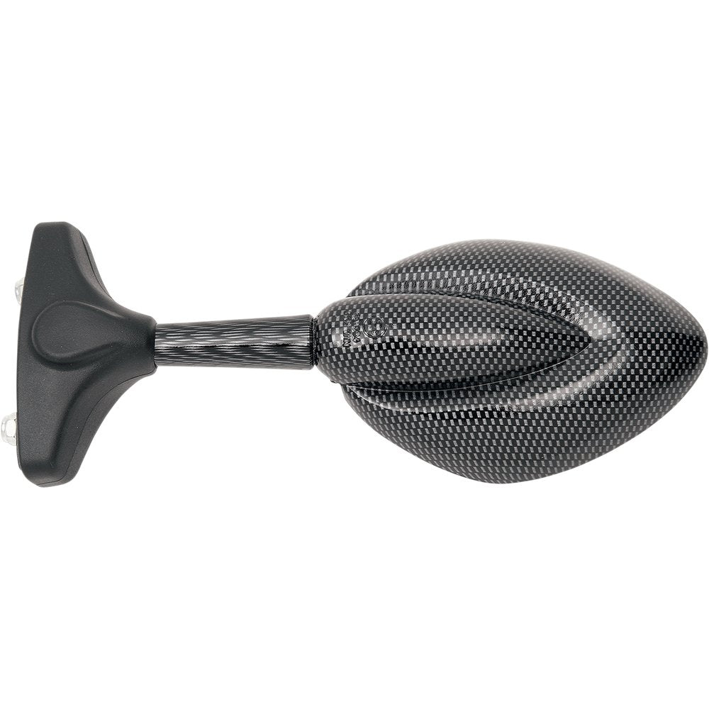 PARTS UNLIMITED Mirror - Side View - Teardrop - Carbon Fiber - Left/Right - Each JY121A-C/F LOOK