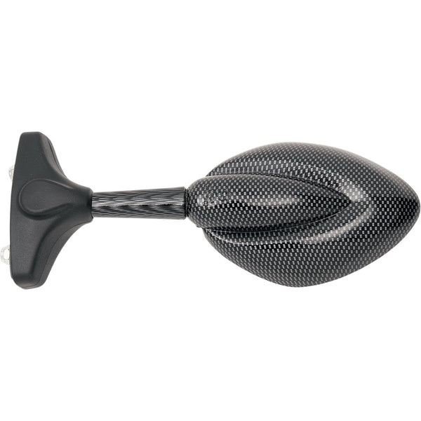 Parts Unlimited Mirror - Side View - Teardrop - Carbon Fiber - Left/Right - Each JY121A-C/F LOOK