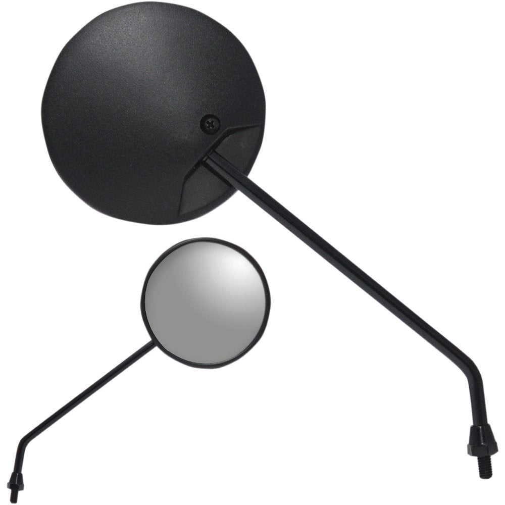 PARTS UNLIMITED Mirror - Scooter - Side View - Round - Black - Left/Right - Each 17084