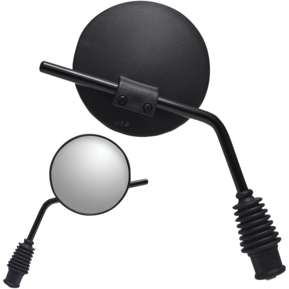 PARTS UNLIMITED Mirror - Side View - Dual Sport - Yamaha - Reverse Thread - Right - Black 17080