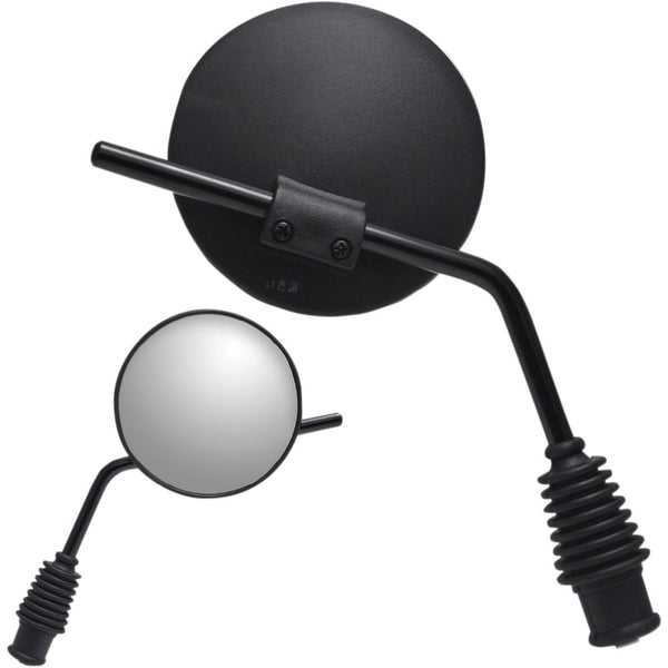 Parts Unlimited Mirror - Side View - Dual Sport - Yamaha - Reverse Thread - Right - Black 17080