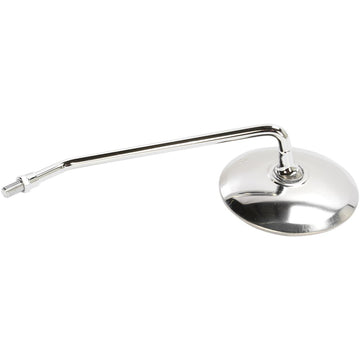 PARTS UNLIMITED Mirror - Classic - Side View - Round - Chrome - Left - Each 17077