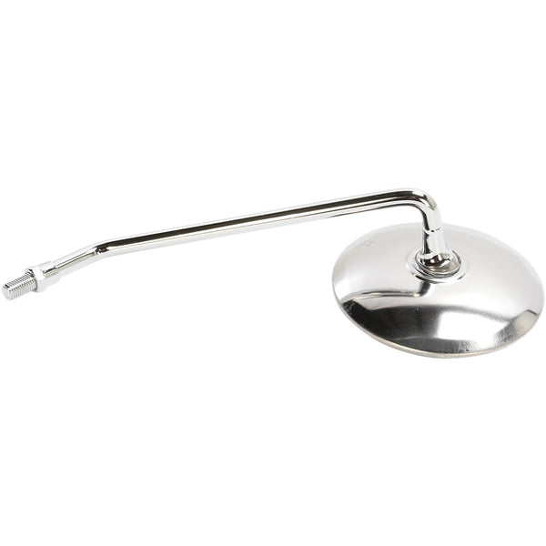Parts Unlimited Mirror - Classic - Side View - Round - Chrome - Left - Each 17077