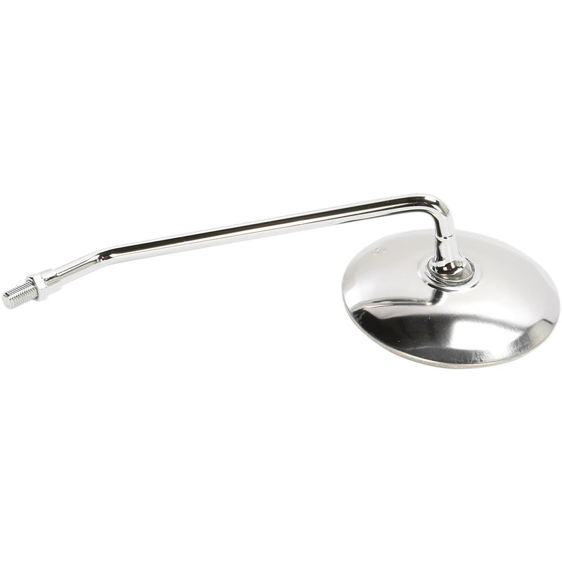 Parts Unlimited Mirror - Classic - Side View - Round - Chrome - Left - Each 17077