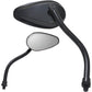 PARTS UNLIMITED Mirror - X-Treme Mini - Side View - Teardrop - Standard - Long - Black - Each 17062