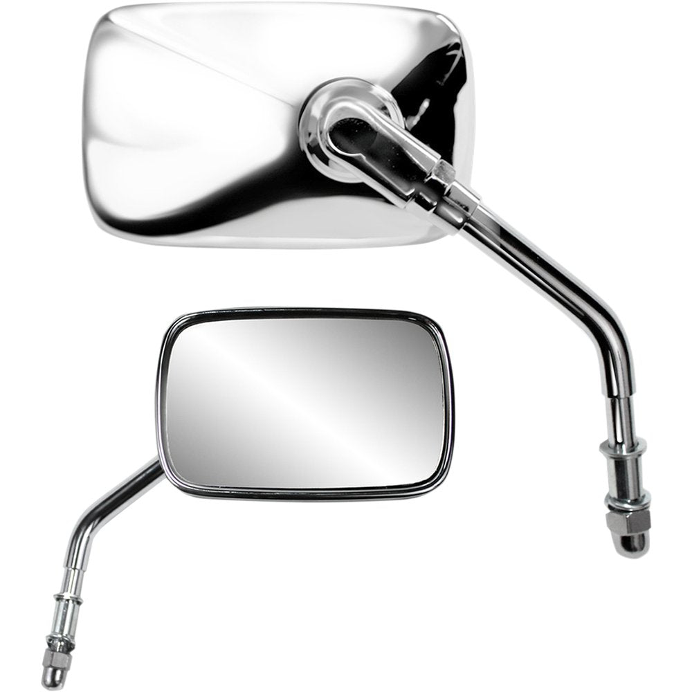 PARTS UNLIMITED Mirror - Side View - Rectangle - Short - Chrome 17059