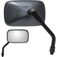 PARTS UNLIMITED Mirror - Mini - Side View - Rectangle - Black/Carbon Fiber - M10x1.25 - Each 17053