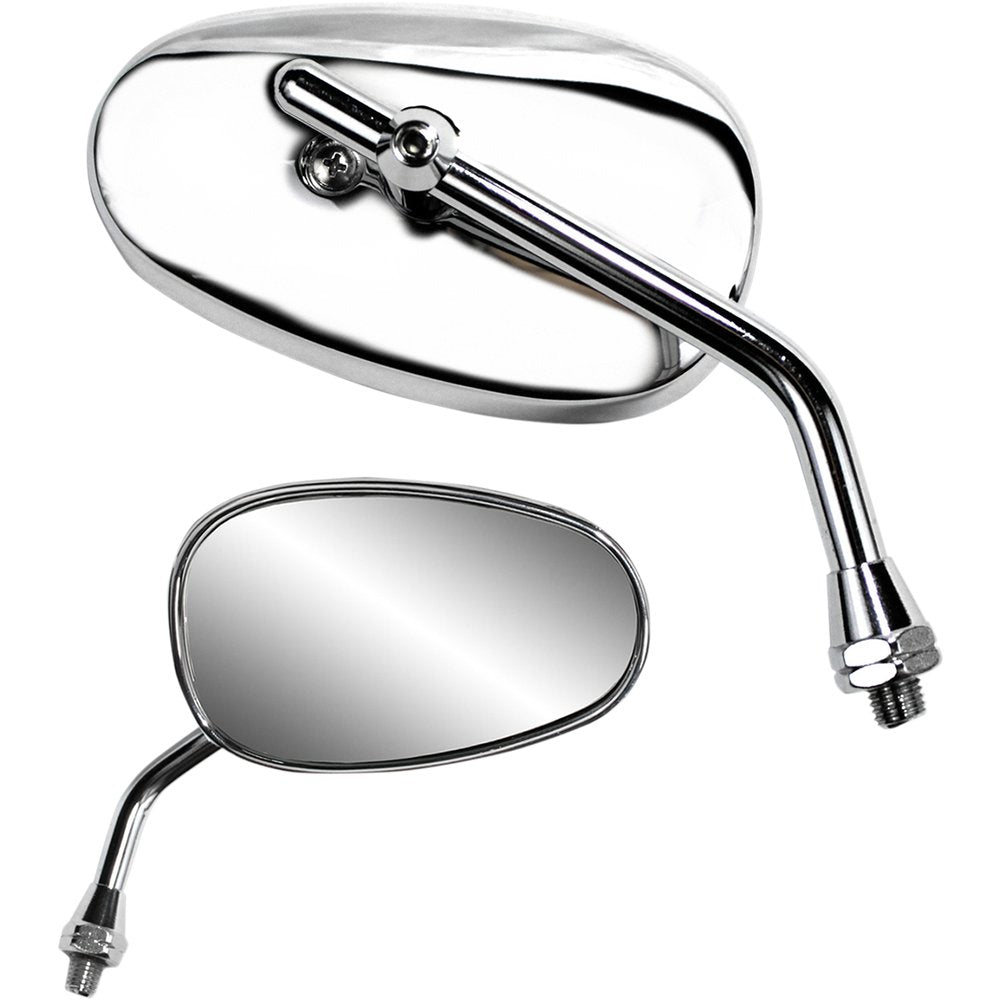 PARTS UNLIMITED Mirror - Classic/Mini - Side View - Oval - Chrome - Each 17049