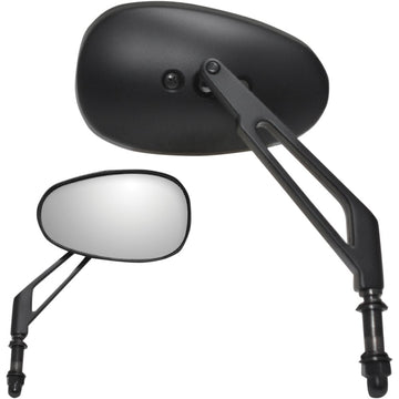 PARTS UNLIMITED Mirror - Side View - Teardrop - Short - Chrome 17045