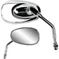 PARTS UNLIMITED Mirror - Side View - Oval - Short - Chrome 17043