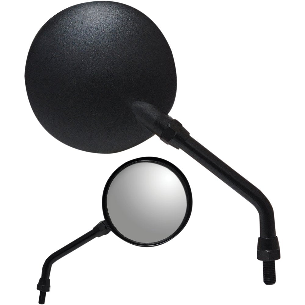 PARTS UNLIMITED Mirror - Side View - Round - Black 17042