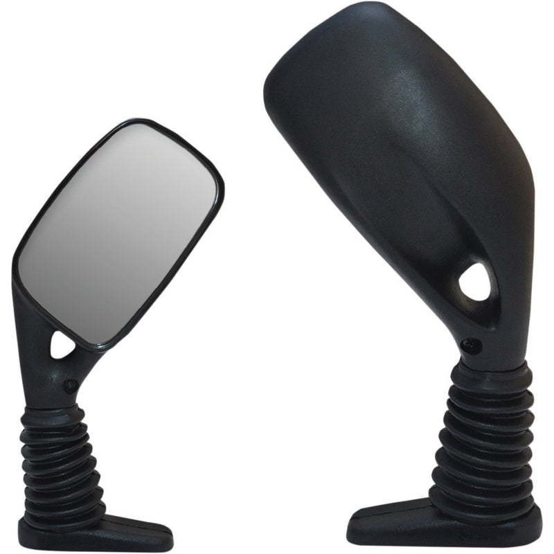 Parts Unlimited Mirror - ZX - Side View - Rectangle - Black - Right - Each 17017