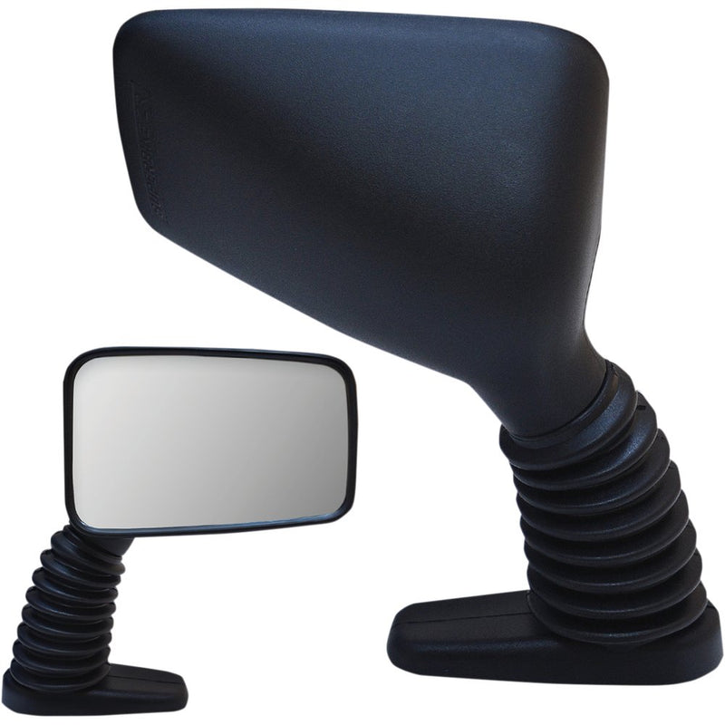 Parts Unlimited Mirror - ZR - Side View - Rectangle - Black - Right - Each 17015