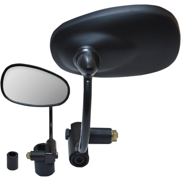 Parts Unlimited Mirror - Bar End - Oval - Black - 7/8