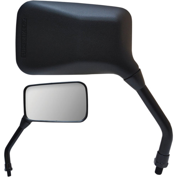 Parts Unlimited Mirror - GX - Side View - Rectangle - Black - Right 17008