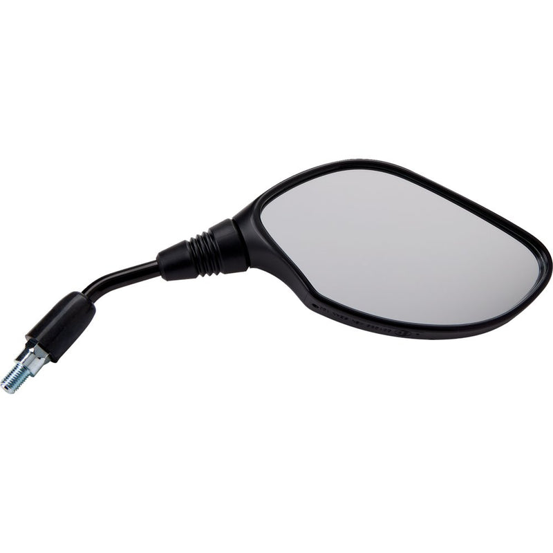 Parts Unlimited Mirror - Side View - Oval - Black - Right 96007