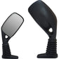PARTS UNLIMITED Mirrors - Side View - Rectangular - Black - Pair 97040