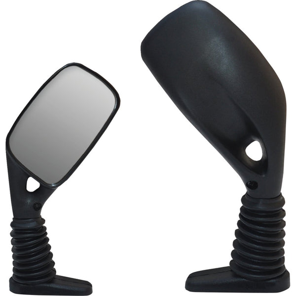 Parts Unlimited Mirrors - Side View - Rectangular - Black - Pair 97040