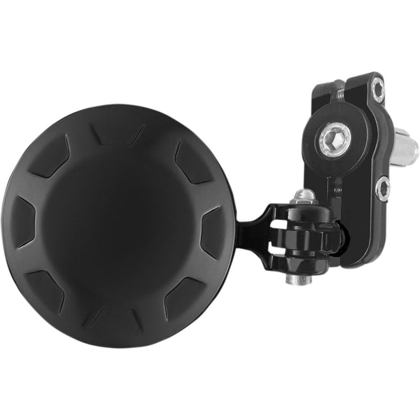 Parts Unlimited Mirror - Side View/Bar End - Round - Black 98001