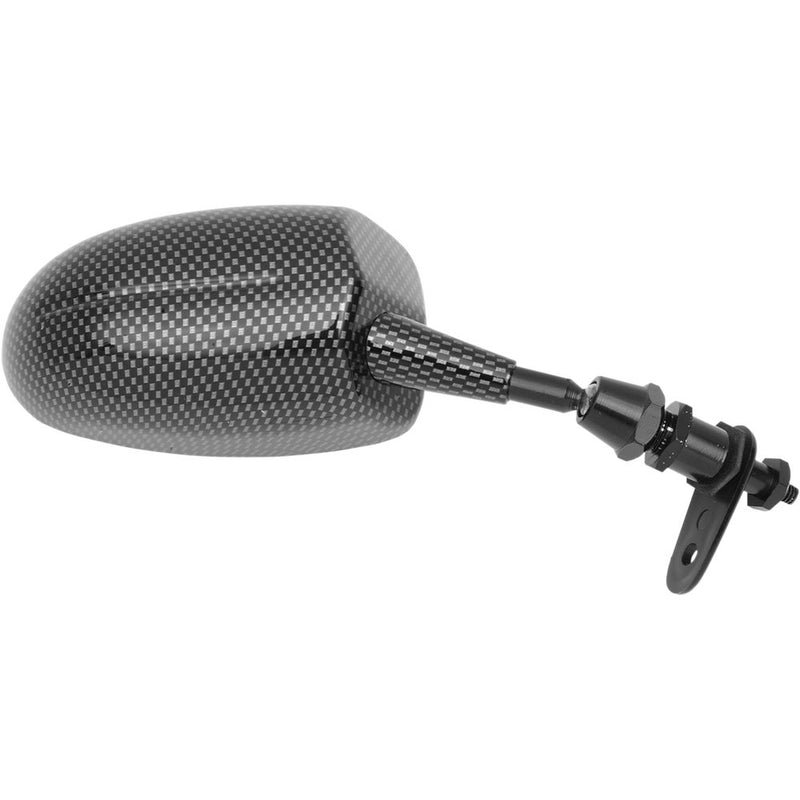 Parts Unlimited Mirror - Side View - Teardrop - Carbon Fiber - Right - Each KA92-1RH