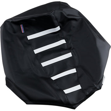 PARTS UNLIMITED Ribbed Seat Cover - Black/White - Arctic Cat CAT-102-337