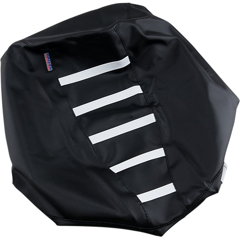 Parts Unlimited Ribbed Seat Cover - Black/White - Arctic Cat CAT-102-337