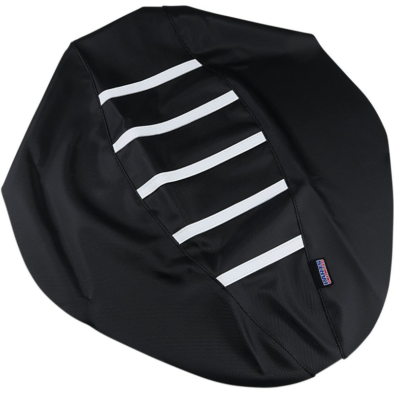 Parts Unlimited Ribbed Seat Cover - Black/White - Polaris POL-103-337