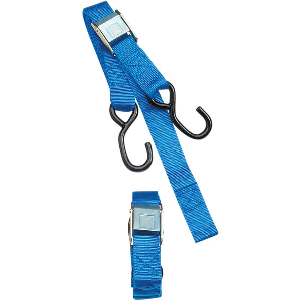 Parts Unlimited Heavy-Duty Cam Buckle Tie-Downs - 1-1/2" x 6' - Blue TD0020