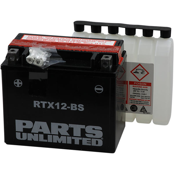 Parts Unlimited AGM Battery - RTX12-BS .60 L CTX12-BS