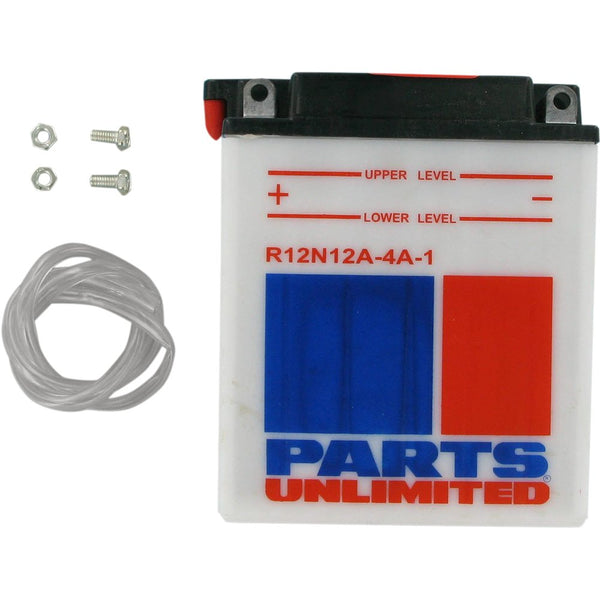 Parts Unlimited Conventional Battery 12N12A-4A-1