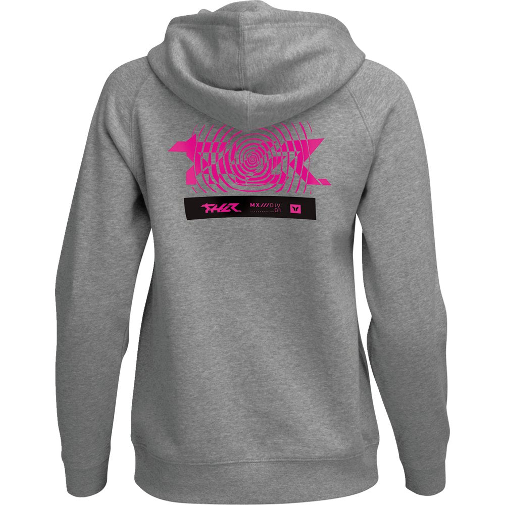 THOR Women's Mind Control Pullover Hoodie - Heather Gray - Large 3051-1259