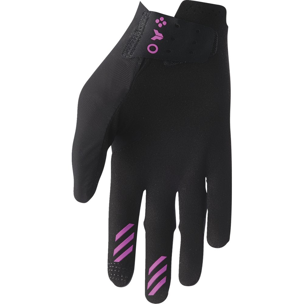 THOR Women's Sportmode Iconic Gloves - Black/Orchid - Large 3331-0286