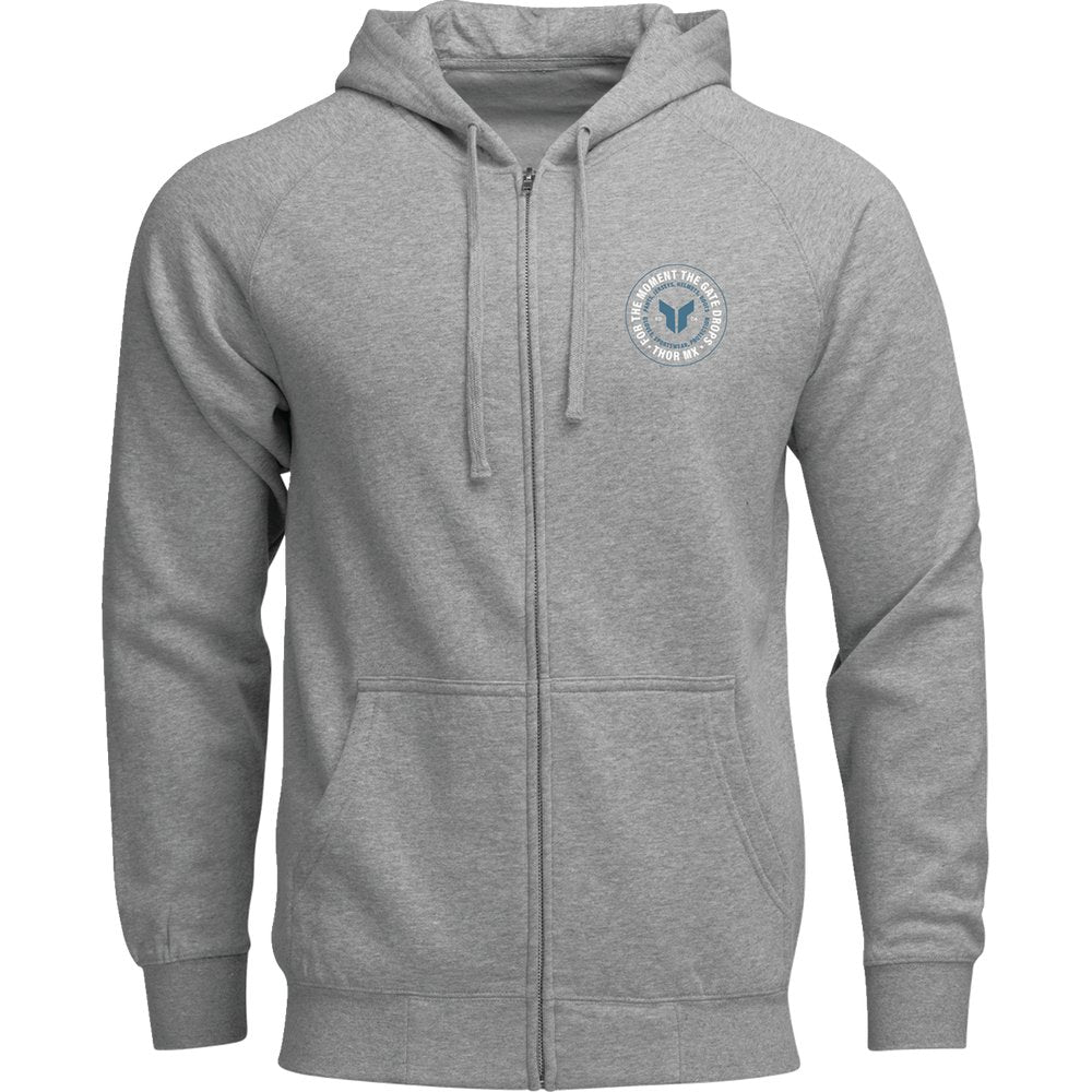 THOR Badge Zip-Up Hoodie - Heather Gray - Large 3050-7025