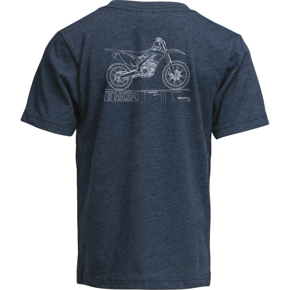 THOR Youth Blueprint T-Shirt - Navy - Large 3032-3874