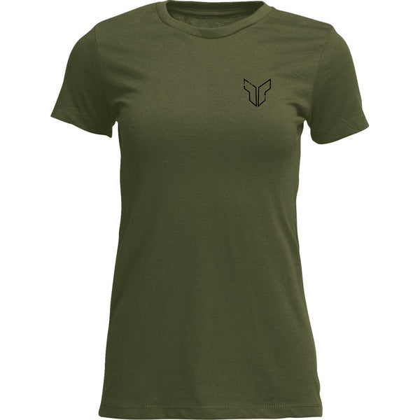 Thor Women's Patched Up T-Shirt - Military Green - XL 3031-4337